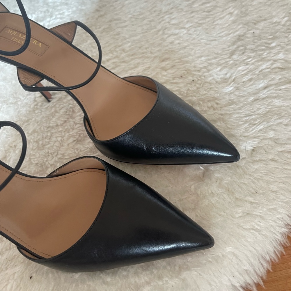 Aquazzura Minute Pump 105 Black Heels - Picture 3 of 9